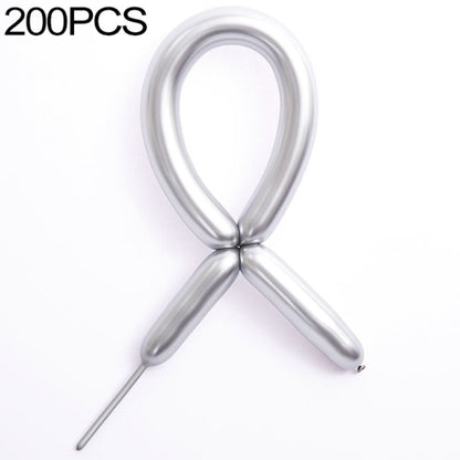 ELECTROPRIME 2 Packs Thick 260 Metal Strip Magic Balloon Preparation Styling Holiday Party Decoration(Metal Silver 200 per)