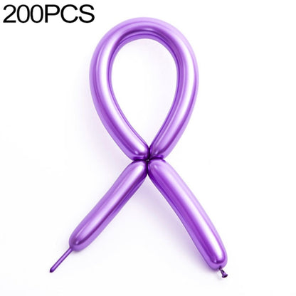 ELECTROPRIME 2 Packs Thick 260 Metal Strip Magic Balloon Preparation Styling Holiday Party Decoration(Metal Purple 200 per)