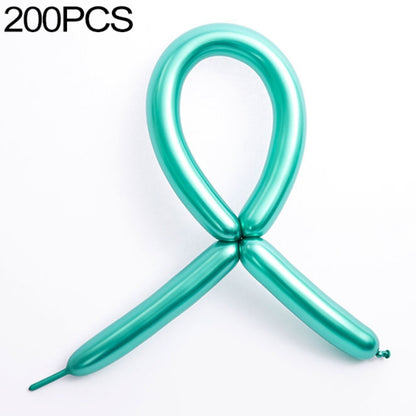 ELECTROPRIME 2 Packs Thick 260 Metal Strip Magic Balloon Preparation Styling Holiday Party Decoration(Metal Green 200 per)