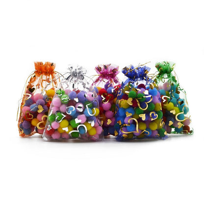 ELECTROPRIME 100 PCS Gift Pouches Bag Organza Bags Jewelry Candy Packaging Bags, Size:17x23cm(Rose Gold)