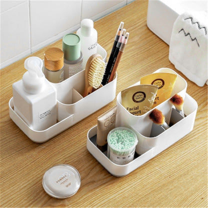 ELECTROPRIME K204 Creative Plastic Detachable Grid Finishing Cosmetics Desktop Rack Storage Box(Gray)
