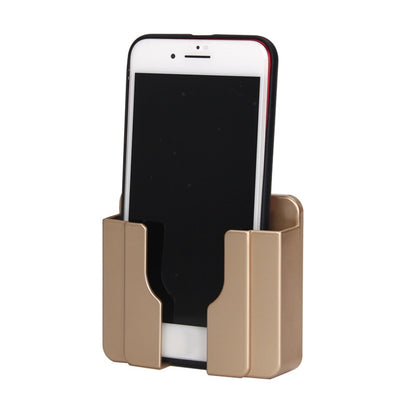 ELECTROPRIME Wall  Mobile Phone Holder Stand Socket Charger Storage Box(Gold)