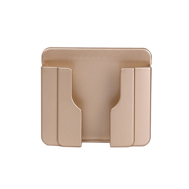 ELECTROPRIME Wall  Mobile Phone Holder Stand Socket Charger Storage Box(Gold)
