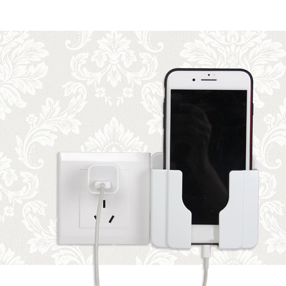 ELECTROPRIME Wall  Mobile Phone Holder Stand Socket Charger Storage Box(Gold)