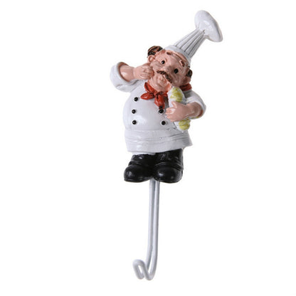 ELECTROPRIME Creative Strong Hook Kitchen Bathroom Wall Glue Door Back Coat Hook(D)