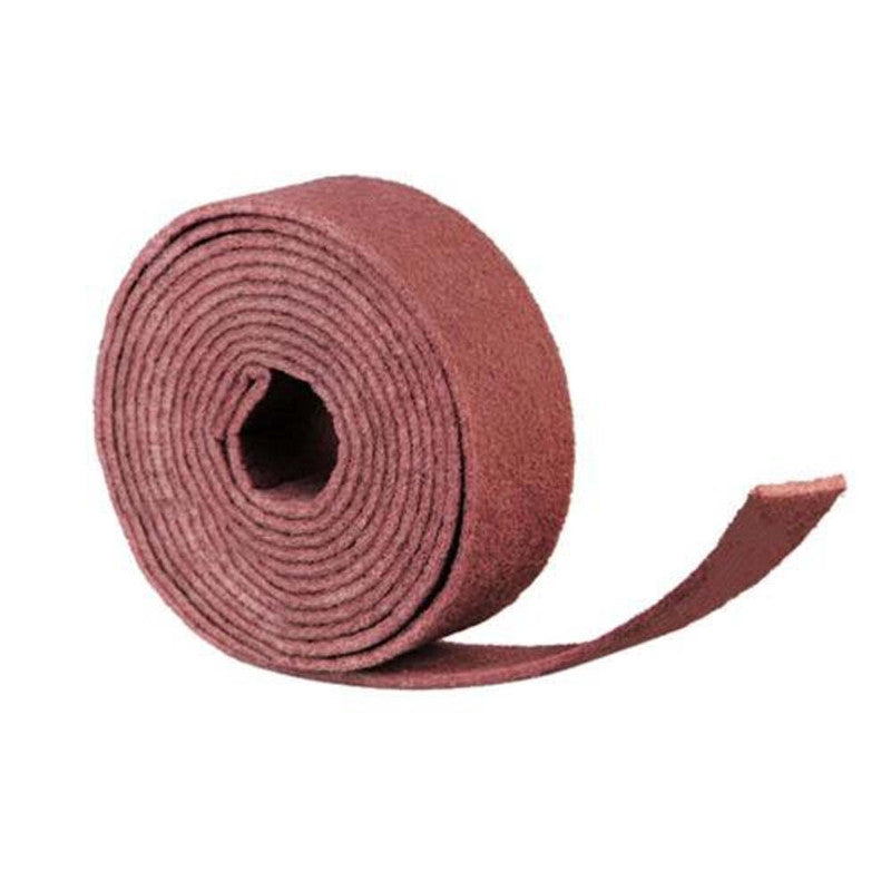 ELECTROPRIME Nylon Emery Scouring Pad Stainless Steel Rust Polishing Kitchen Dish Cleaning Rag, Size:9 cm x 1 m(Red Brown)