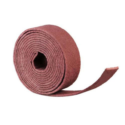 ELECTROPRIME Nylon Emery Scouring Pad Stainless Steel Rust Polishing Kitchen Dish Cleaning Rag, Size:9 cm x 20 m(Red Brown)