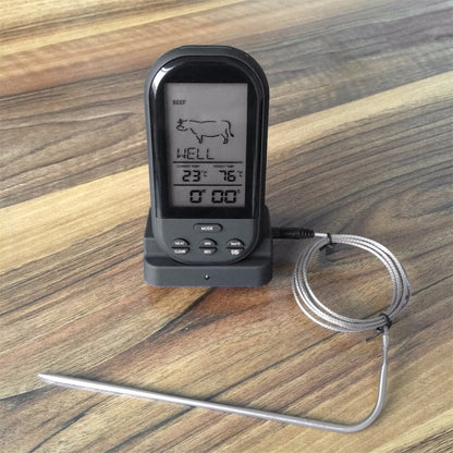 ELECTROPRIME Wireless Digital LCD Display BBQ Thermometer Kitchen Digital Probe Thermometer Barbecue Temperature Tool