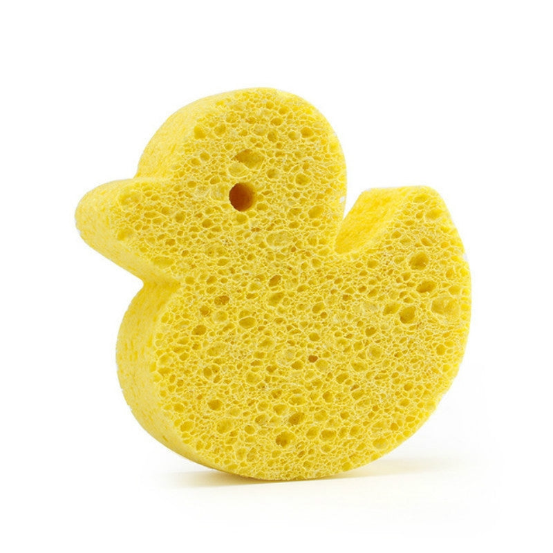 ELECTROPRIME Baby Newborn Child Bath Artifact Sponge(Yellow Duckling)