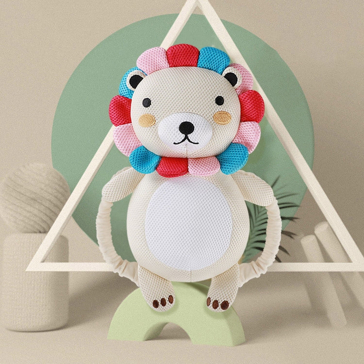 ELECTROPRIME Infant Baby Learning to Walk Sitting Fall Protection Head Cotton Core Pillow Protector Safety Care, Size:Conventional(Lion  Mesh)