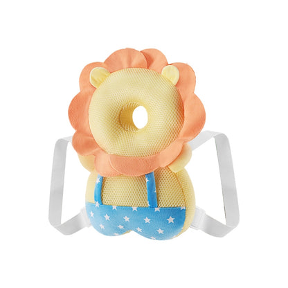 ELECTROPRIME Infant Baby Learning to Walk Sitting Fall Protection Head Cotton Core Pillow Protector Safety Care, Size:Conventional(Little Lion Mesh)