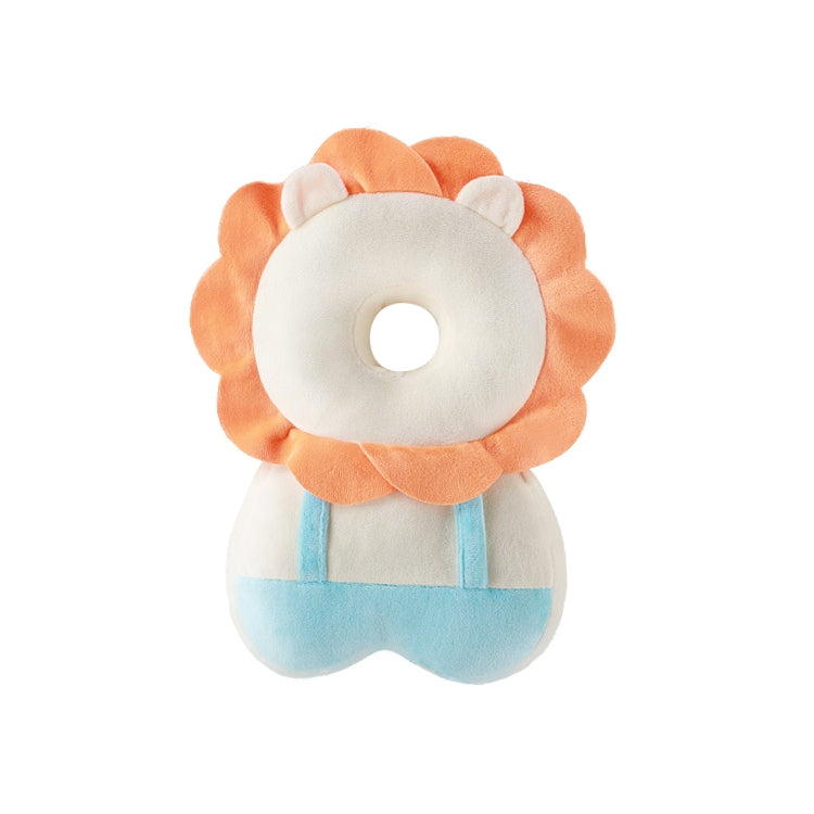 ELECTROPRIME Infant Baby Learning to Walk Sitting Fall Protection Head Cotton Core Pillow Protector Safety Care, Size:Conventional(Lion Half Net and Half fleeceH)