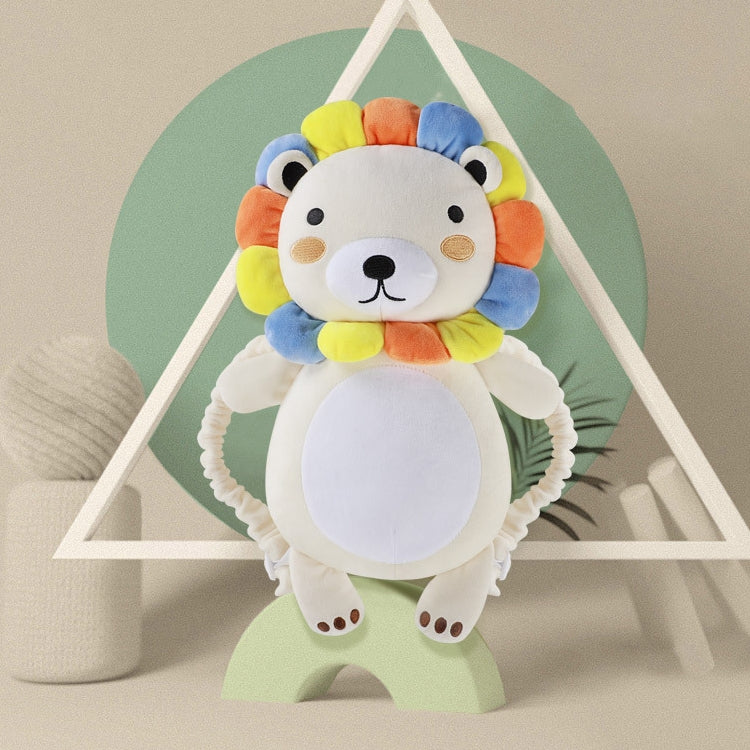 ELECTROPRIME Infant Baby Learning to Walk Sitting Fall Protection Head Cotton Core Pillow Protector Safety Care, Size:Conventional(Lion Crystal Velvet)