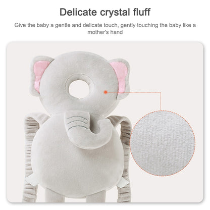 ELECTROPRIME Infant Baby Learning to Walk Sitting Fall Protection Head Cotton Core Pillow Protector Safety Care, Size:Conventional(Frog Crystal Velvet)