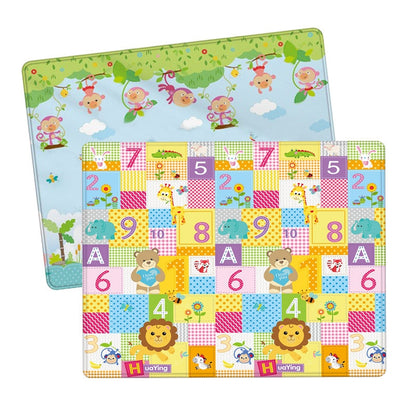 ELECTROPRIME Baby Children Cartoon Thick Folding Comfortable Crawling Mat Game Pad(Lion King + Green World)