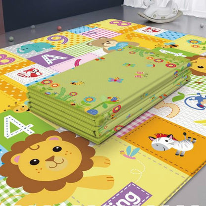 ELECTROPRIME Baby Children Cartoon Thick Folding Comfortable Crawling Mat Game Pad(Lion King + Green World)