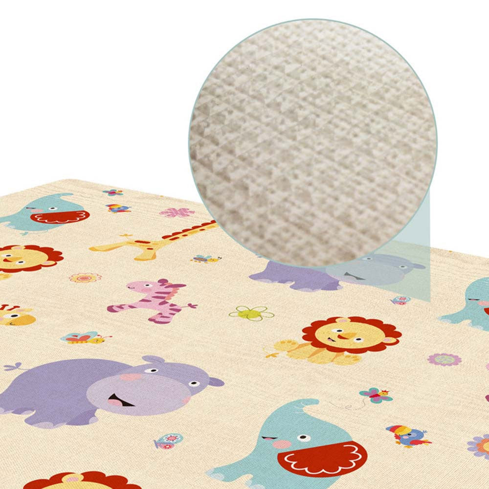 ELECTROPRIME Baby Children Cartoon Thick Folding Comfortable Crawling Mat Game Pad(Lion King + Green World)
