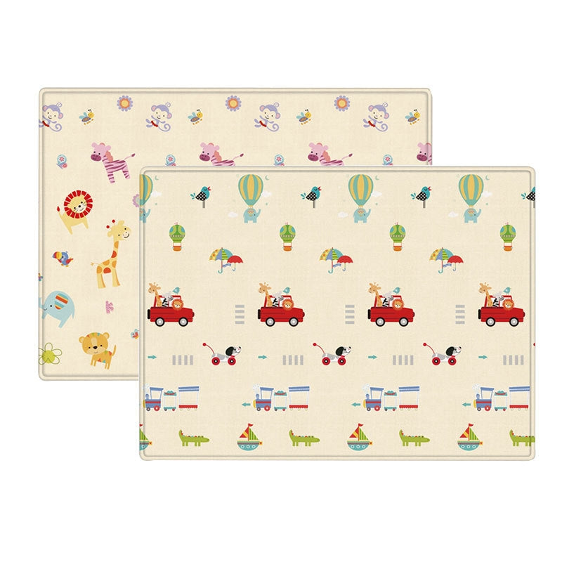 ELECTROPRIME Baby Children Cartoon Thick Folding Comfortable Crawling Mat Game Pad(Animal + Transportation)