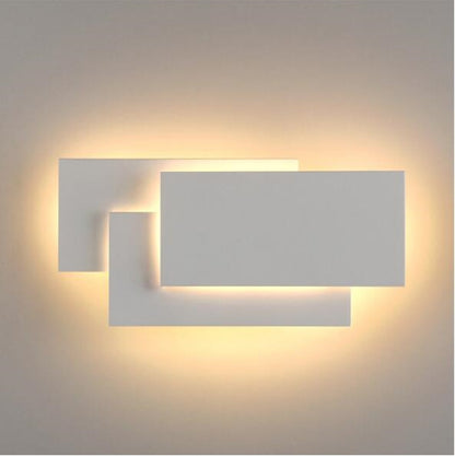 ELECTROPRIME Black circle 18W Creative Simple Bedroom Bedside Living Room Restaurant Hotel Study Hall Corridor Aisle Light LED Tower Stack Wall Lamp(Warm Light)
