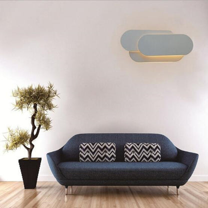 ELECTROPRIME White circle 18W Creative Simple Bedroom Bedside Living Room Restaurant Hotel Study Hall Corridor Aisle Light LED Tower Stack Wall Lamp(White Light)