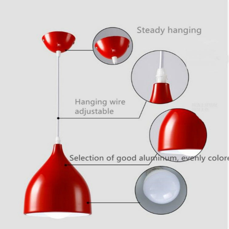 ELECTROPRIME Creative Personality Internet Cafe Hotel Bar Hotel Restaurant Chandelier, Power Source:without Light Source(17cm Red)