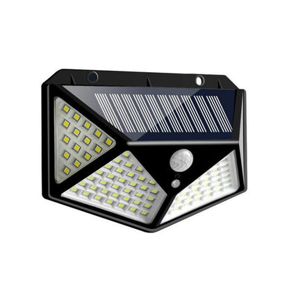 ELECTROPRIME 1 PCS  100 LEDs Outdoor Patio Solar Induction Wall Light Adjustable Balcony Garden Lighting Small Street Light