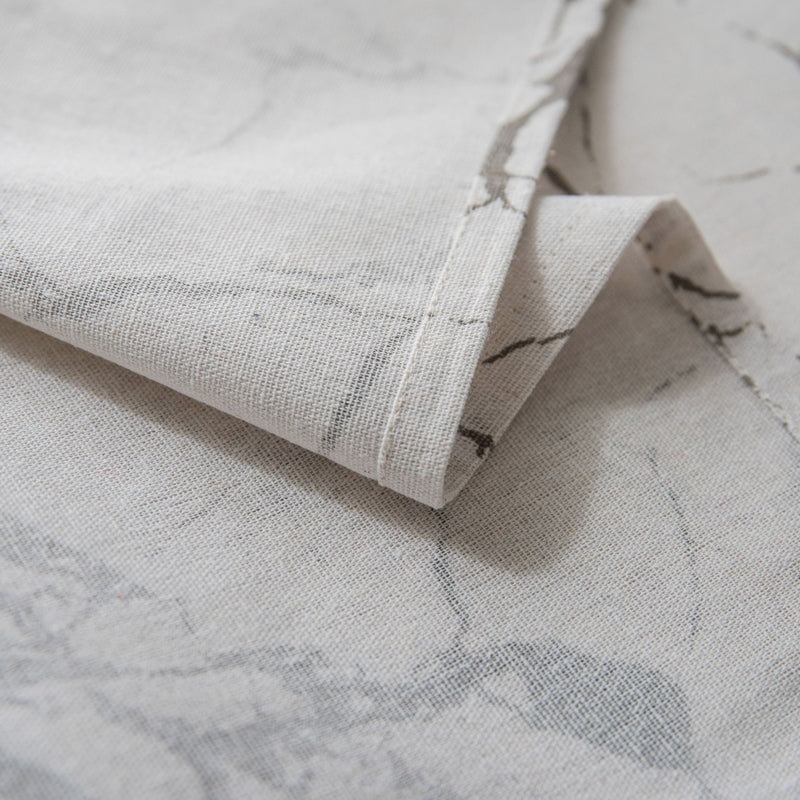 ELECTROPRIME Marble Pattern Minimalist Tablecloth Cover Table Cloth Cotton Linen Dust-proof Cabinet Cloth, Size:140x200cm(White)