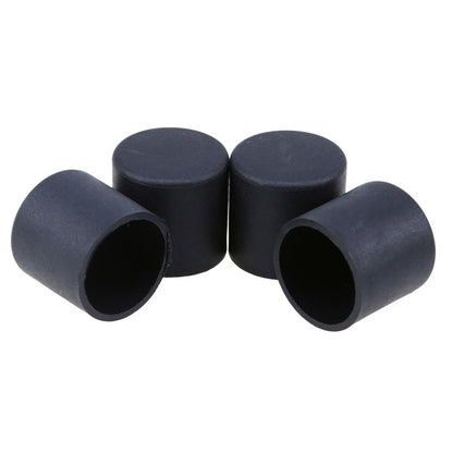 ELECTROPRIME 100 PCS Plastic Chair Feet Protectors Black Anti-skid Furniture Legs Table Base Cap Floor Protector Cover, Size:18mm