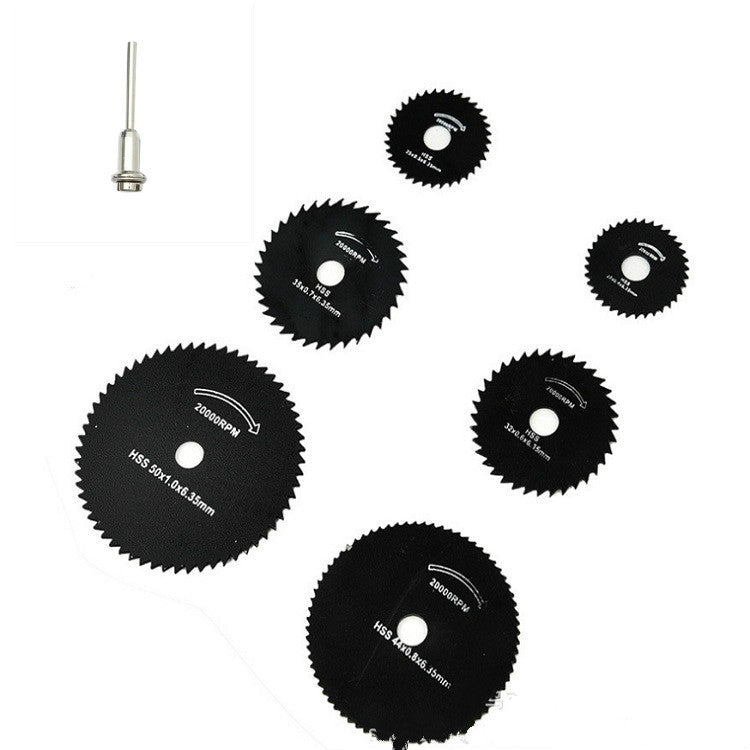 ELECTROPRIME 7 PCS/Set Electric Grinder Saw Blade High Speed Steel Saw Blade Woodworking Saw Blade High Speed Steel Cutting Piece, Model:11027