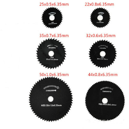 ELECTROPRIME 7 PCS/Set Electric Grinder Saw Blade High Speed Steel Saw Blade Woodworking Saw Blade High Speed Steel Cutting Piece, Model:11027
