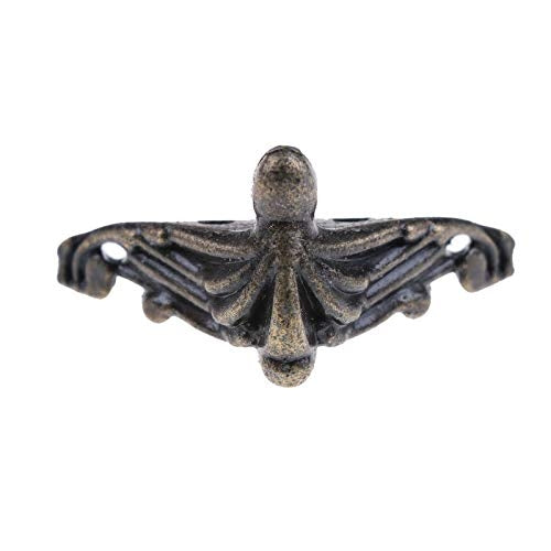 ELECTROPRIME 10 PCS Antique Bronze Jewelry Gift Box Wood Case Decorative Feet Leg Corner Protector