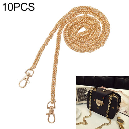 ELECTROPRIME 10 PCS Metal Chain Shoulder Bags Handbag Buckle Handle DIY Double Woven Iron Chain Belt 40cm(Light Gold)