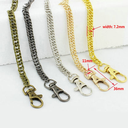 ELECTROPRIME 10 PCS Metal Chain Shoulder Bags Handbag Buckle Handle DIY Double Woven Iron Chain Belt 60cm(Silver)
