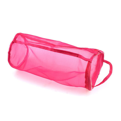 ELECTROPRIME Mesh Bag DIY Hand Weaving Tools Yarn Storage Knitting Bag Organizer Hollow Yarn Bag(Big Rose Red)