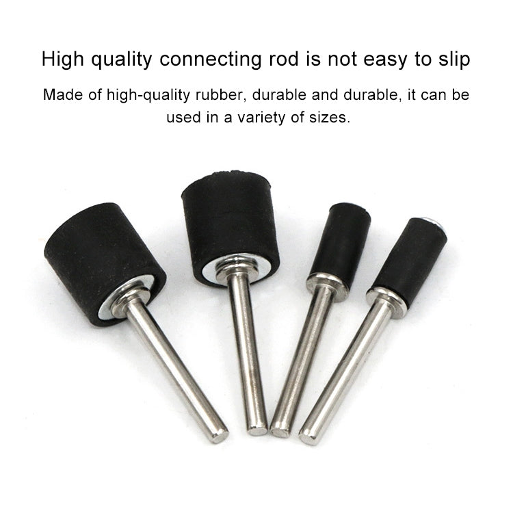 ELECTROPRIME 6 PCS Rubber Wheel Connecting Rod Sandpaper Ring Fixing Rod, Without Sandpaper Ring, Rubber Rod Diameter:12.7MM, Shank Diameter:3.15MM