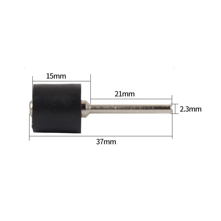 ELECTROPRIME 6 PCS Rubber Wheel Connecting Rod Sandpaper Ring Fixing Rod, Without Sandpaper Ring, Rubber Rod Diameter:12.7MM, Shank Diameter:2.3MM