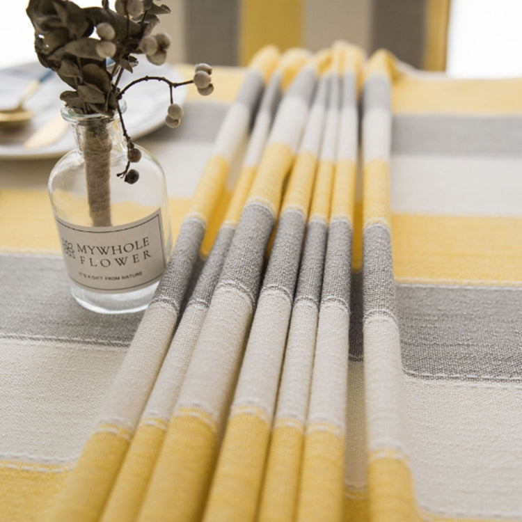 ELECTROPRIME Cover Cloth Towel For The Rectangular Striped Coffee Table Round Table Dining Table, Size:60x60cm(Grey Stripes)