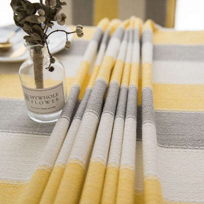 ELECTROPRIME Cover Cloth Towel For The Rectangular Striped Coffee Table Round Table Dining Table, Size:60x60cm(Grey Stripes)