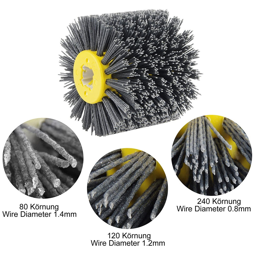 ELECTROPRIME Abrasive Wire Drawing Wheel Wood Grain Reduction Refurbishment Drawing Wheel, Grit:80 Mesh