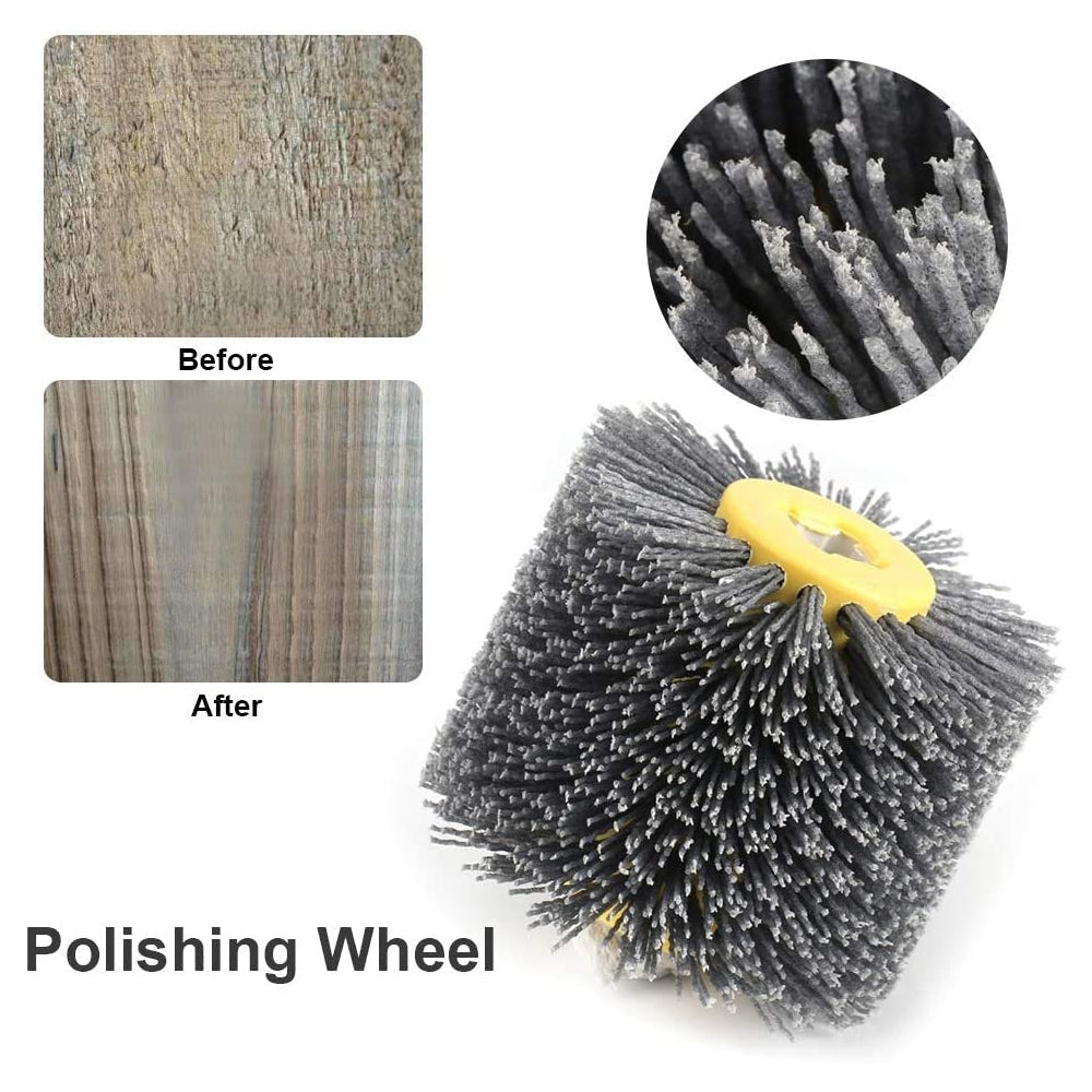 ELECTROPRIME Abrasive Wire Drawing Wheel Wood Grain Reduction Refurbishment Drawing Wheel, Grit:80 Mesh