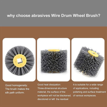 ELECTROPRIME Abrasive Wire Drawing Wheel Wood Grain Reduction Refurbishment Drawing Wheel, Grit:80 Mesh