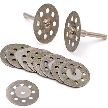 ELECTROPRIME 10 Saw Blade 2 Connecting rod 8 Holes Emery Cutting Chip Jade  Saw Blade Electric Grinder Accessories, Size:20MM
