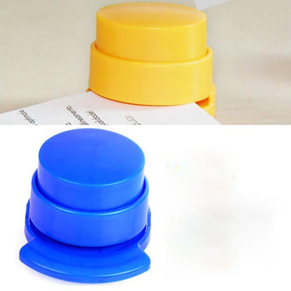 ELECTROPRIME No Staple Paper Loose-leaf Stapler Air Needle-free Binder, Random Color Delivery