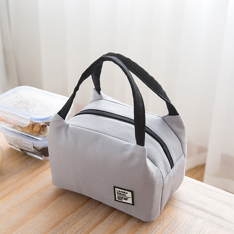 ELECTROPRIME Portable Lunch Bag Thermal Insulated Lunch Box Tote Cooler Bag Bento Pouch Lunch Container School Food Storage Bags(Grey)