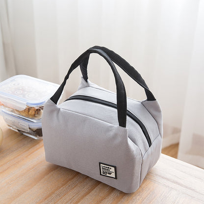 ELECTROPRIME Portable Lunch Bag Thermal Insulated Lunch Box Tote Cooler Bag Bento Pouch Lunch Container School Food Storage Bags(Grey)