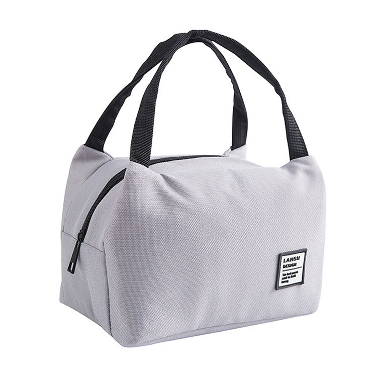 ELECTROPRIME Portable Lunch Bag Thermal Insulated Lunch Box Tote Cooler Bag Bento Pouch Lunch Container School Food Storage Bags(Grey)