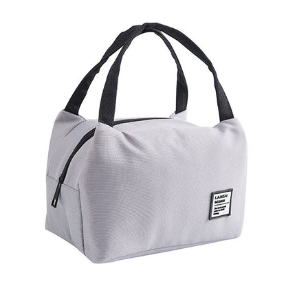 ELECTROPRIME Portable Lunch Bag Thermal Insulated Lunch Box Tote Cooler Bag Bento Pouch Lunch Container School Food Storage Bags(Grey)