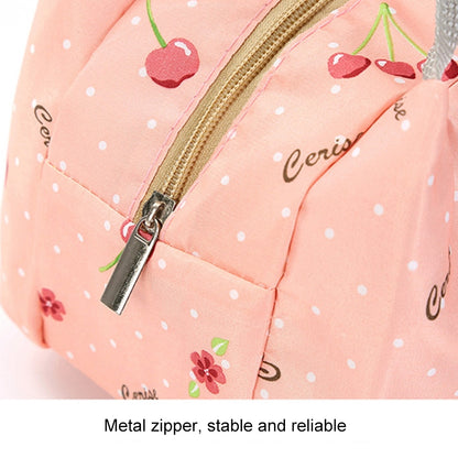 ELECTROPRIME Striped Dot Portable Thermal Insulated Cold Keep Food Safe Warm Lunch Bag(Green Dot)
