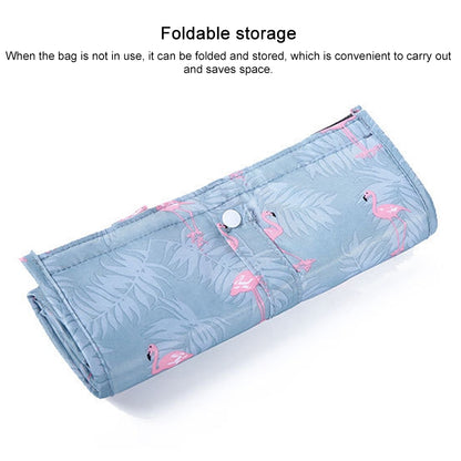 ELECTROPRIME Waterproof Special Thermal Insulation Storage Tote Portable Insulated Lunch Box Pouch Cooler Oxford Cloth Food Bag(Flamingo Dark blue)