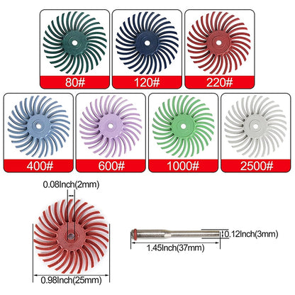 ELECTROPRIME 8 PCS Ivory Fruit Polishing Head Bloody Lotus Wood Carving  Nuclear Carving Slit Grinding Head, Specification:80 Grit